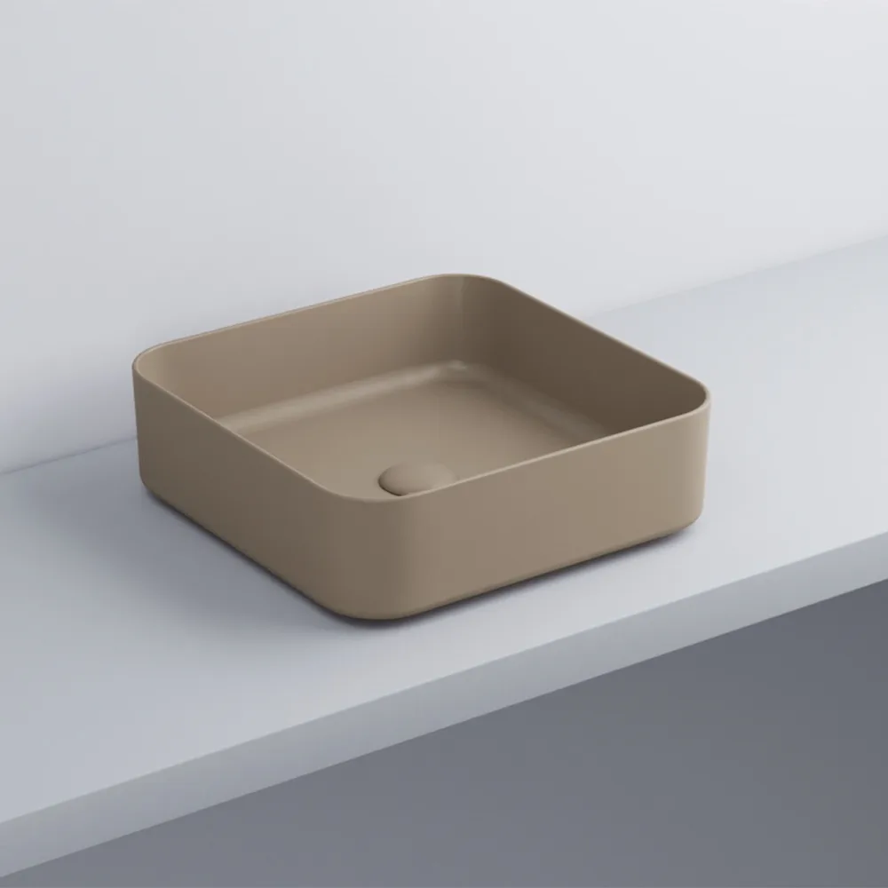 Умивальник на стільницю Cielo Shui Comfort, 40х40, Arenaria (SHCOLAQ40 AN) - Фото 2